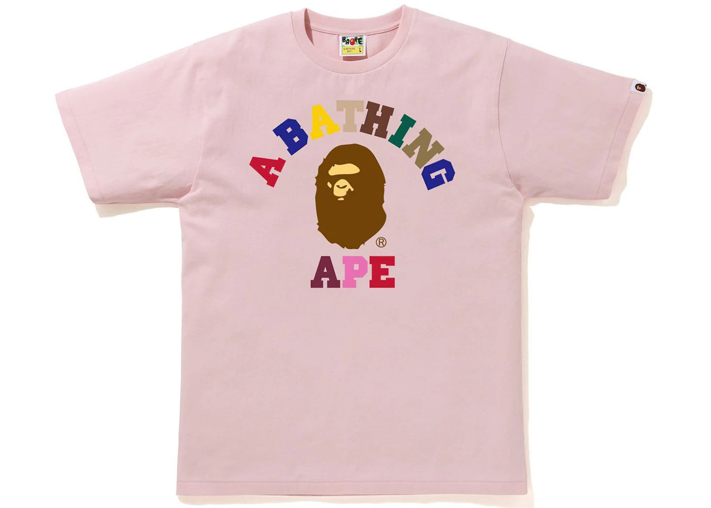 BAPE Colors College Tee Pink