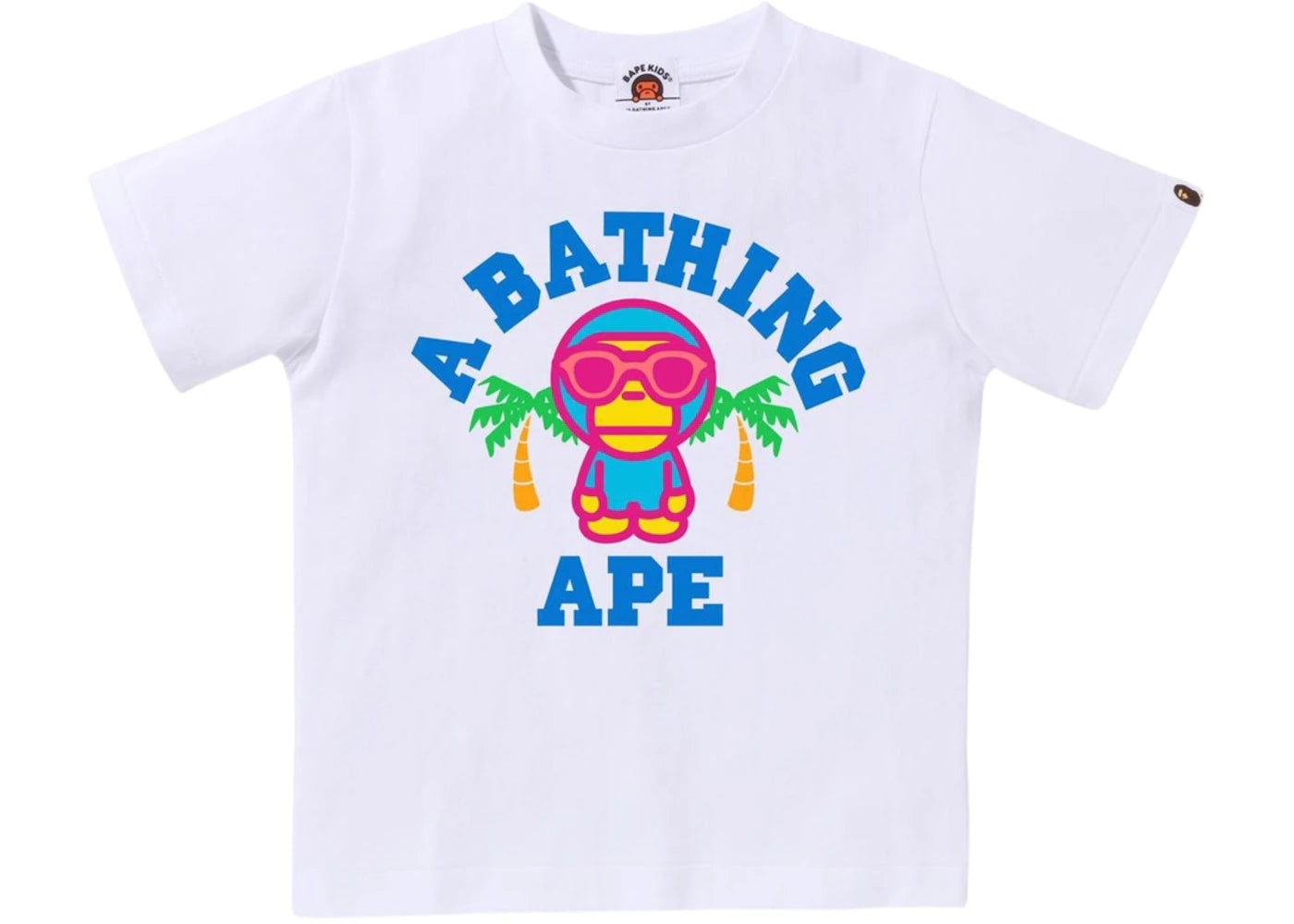 BAPE Colors Milo College Summer Tee White
