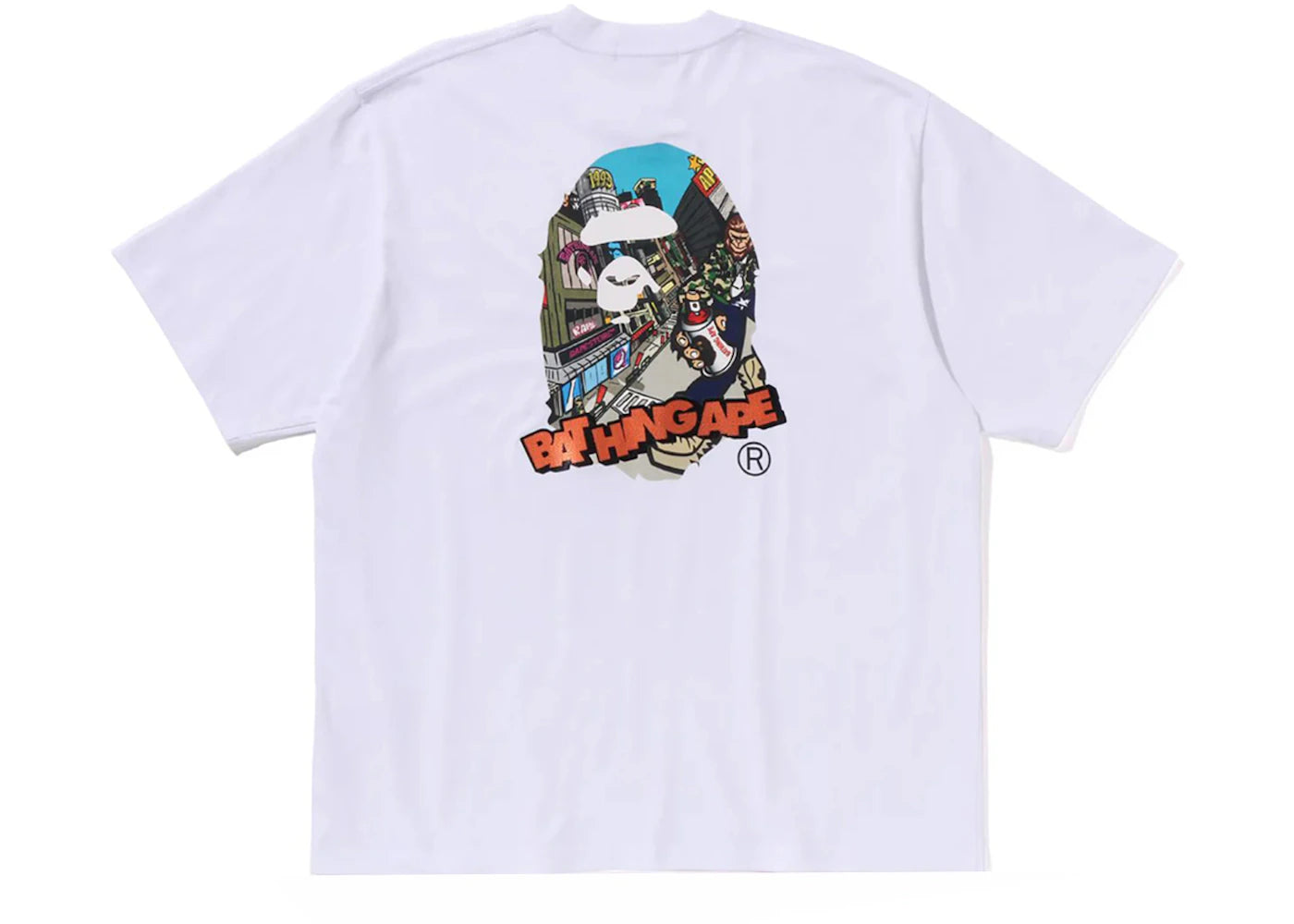 BAPE Comic Art Ape Head Relaxed Fit Tee White