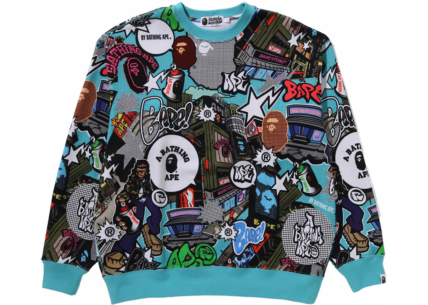 BAPE Comic Art Crewneck Multicolor
