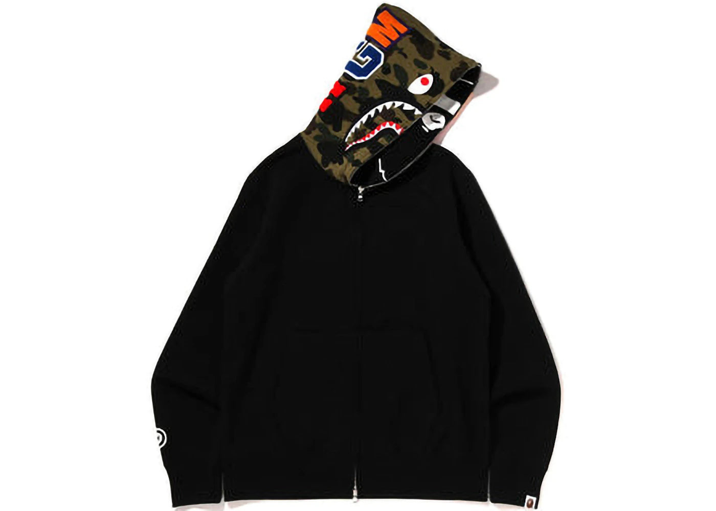 BAPE Crazy Face Full Zip Hoodie Black