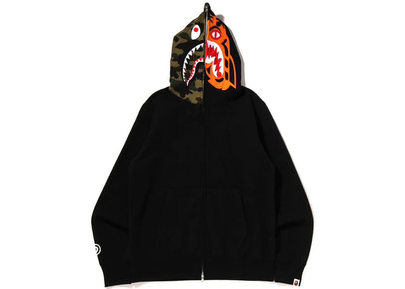 BAPE Crazy Face Full Zip Hoodie Black