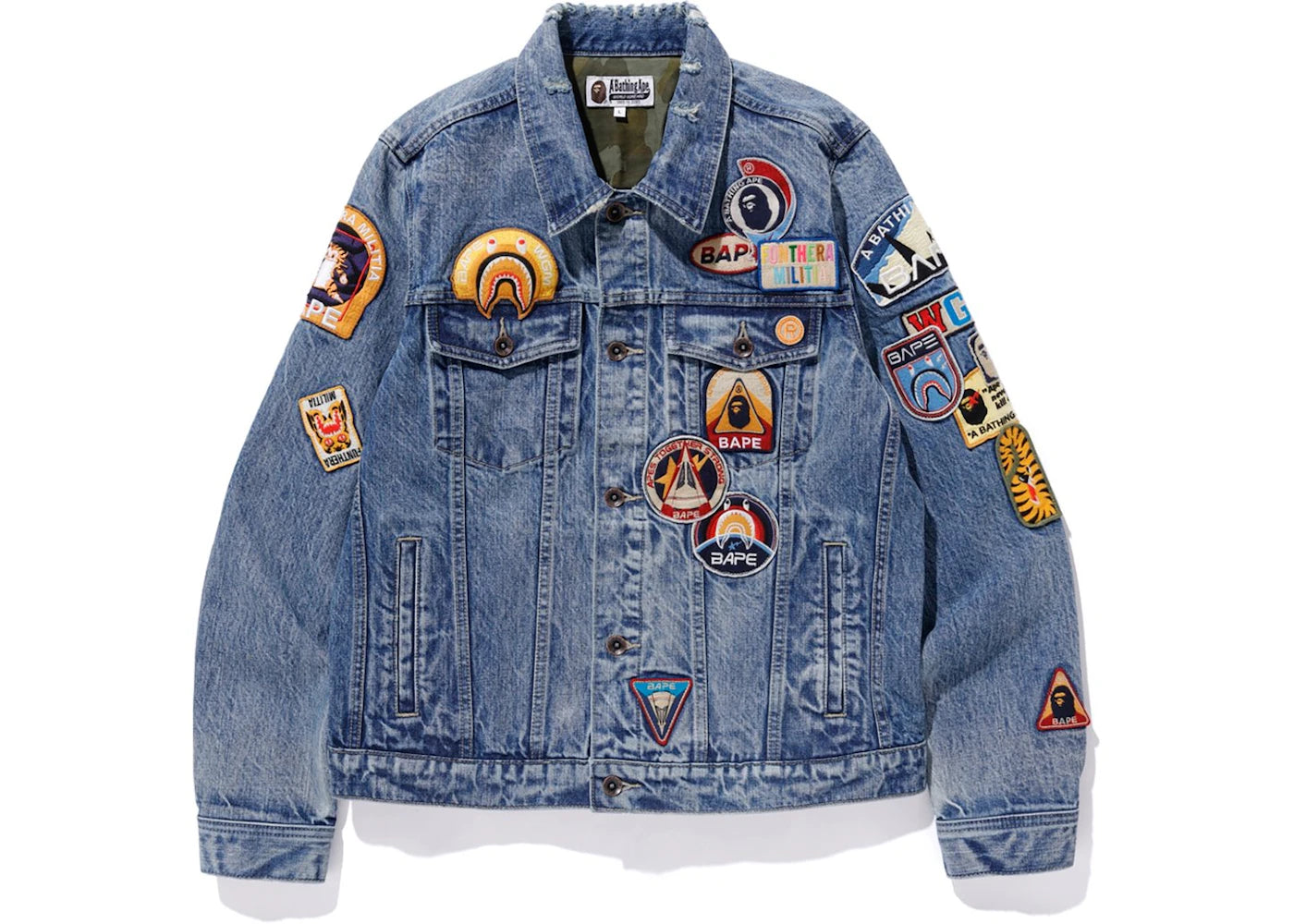 BAPE Crazy Patch Denim Jacket Indigo
