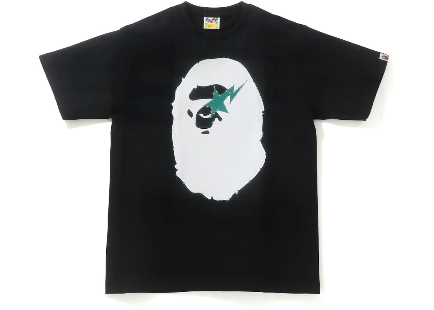 BAPE Crystal Stone Ape Head STA Tee Black