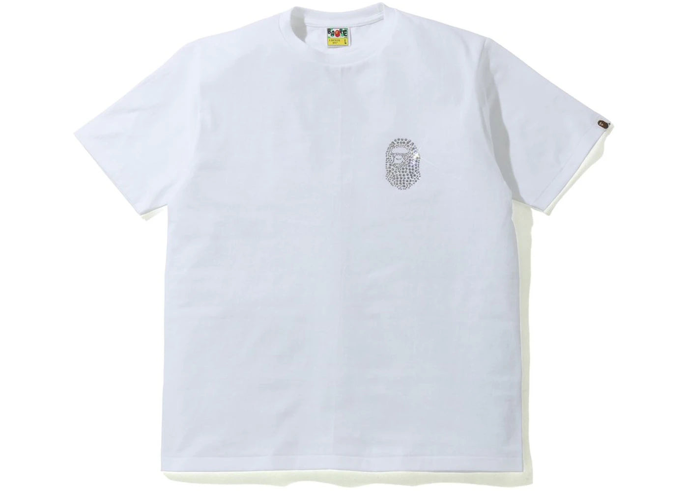 BAPE Crystal Stone Ape Head Tee White