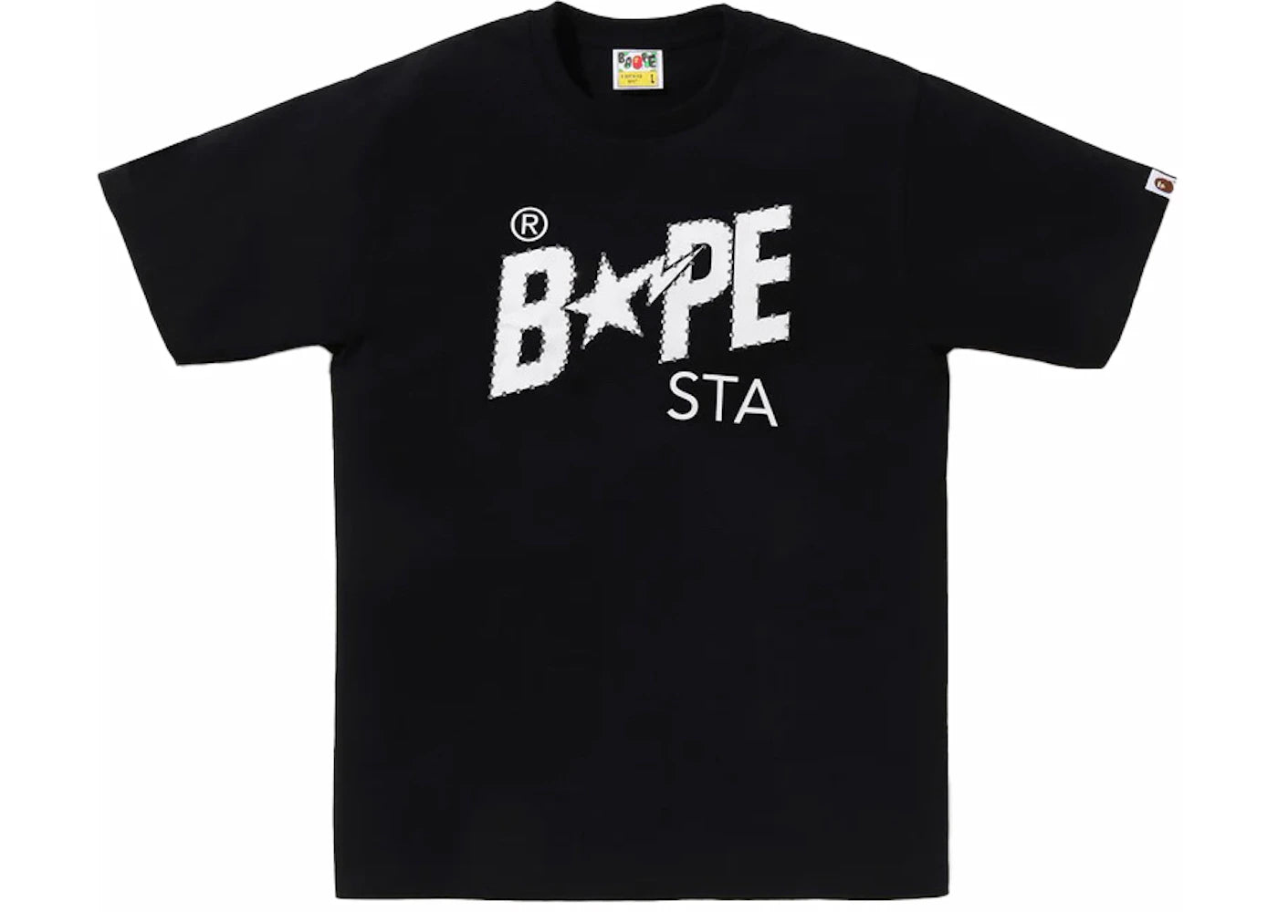 BAPE Crystal Stone Bape Sta Logo Tee Black