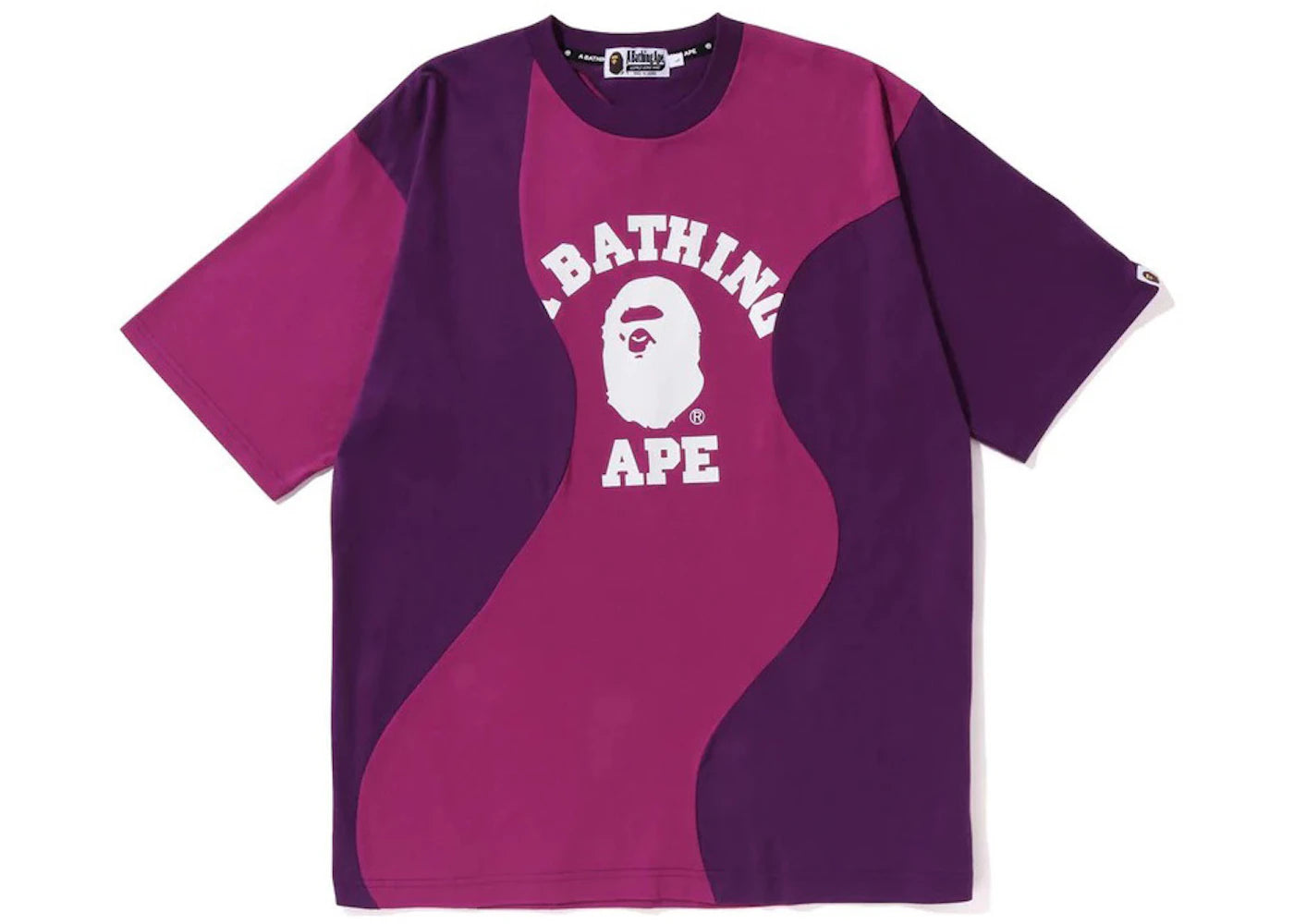 BAPE Cutting College Relaxed Fit Tee Purple