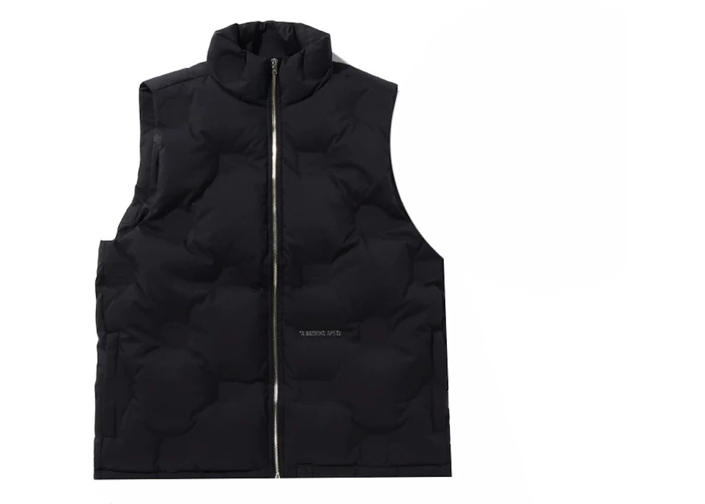 BAPE Debossed Monogram Puffer Down Vest Black