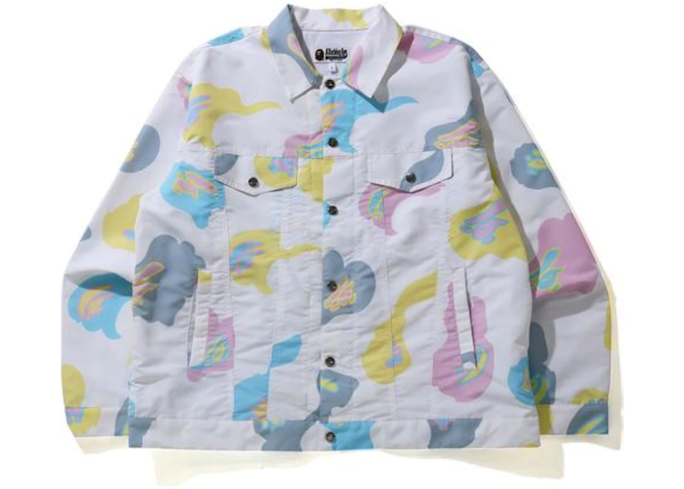 BAPE Def Camo Loose Fit Trucker Jacket White