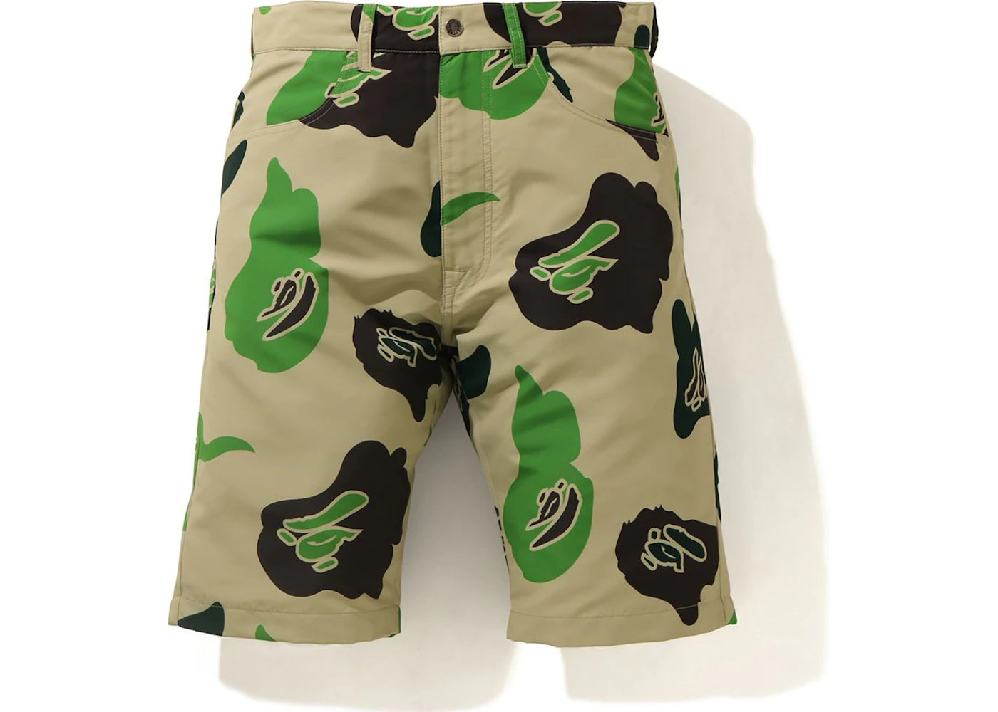 BAPE Def Camo Wide Shorts Beige