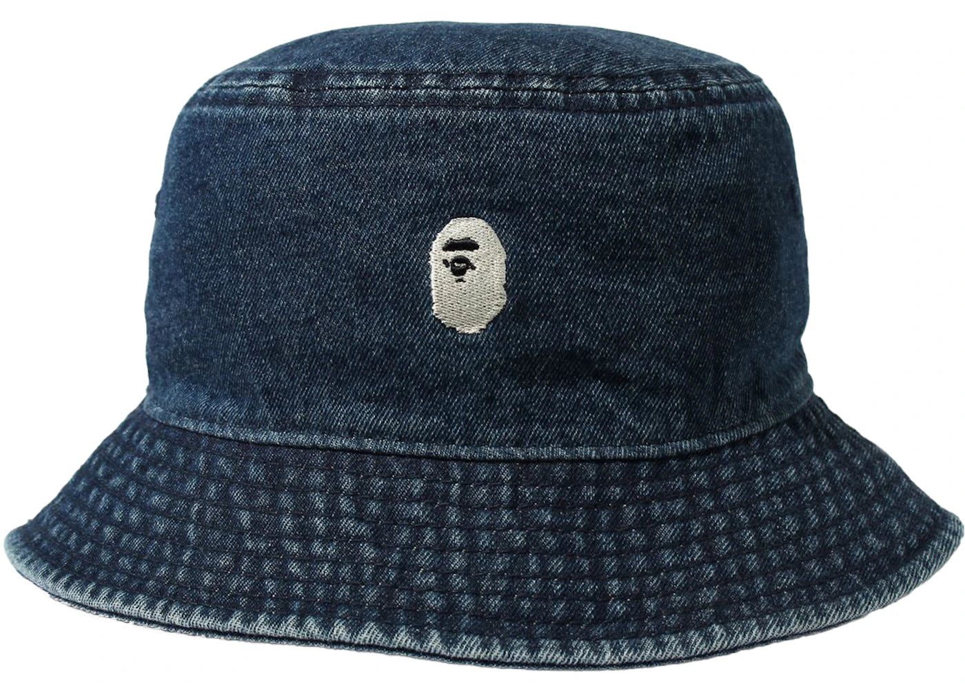 BAPE Denim One Point Bucket Hat Indigo