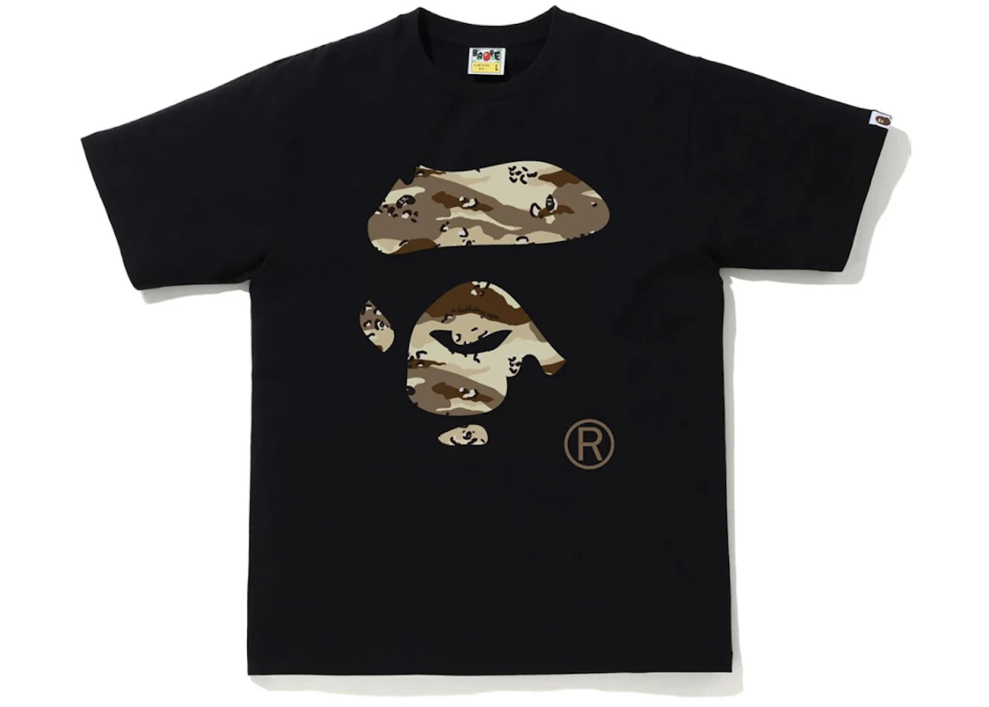 BAPE Desert Camo Ape Face Tee Black/Beige