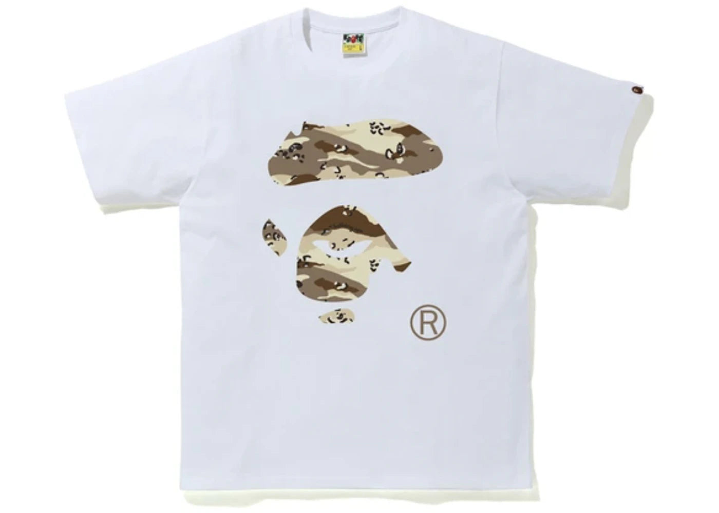 BAPE Desert Camo Ape Face Tee White/Beige