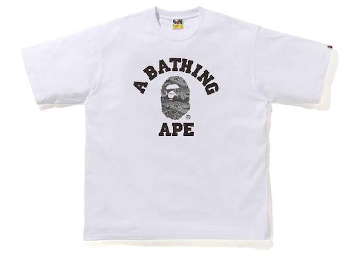 BAPE Desert Camo College Relaxed Tee White/Black