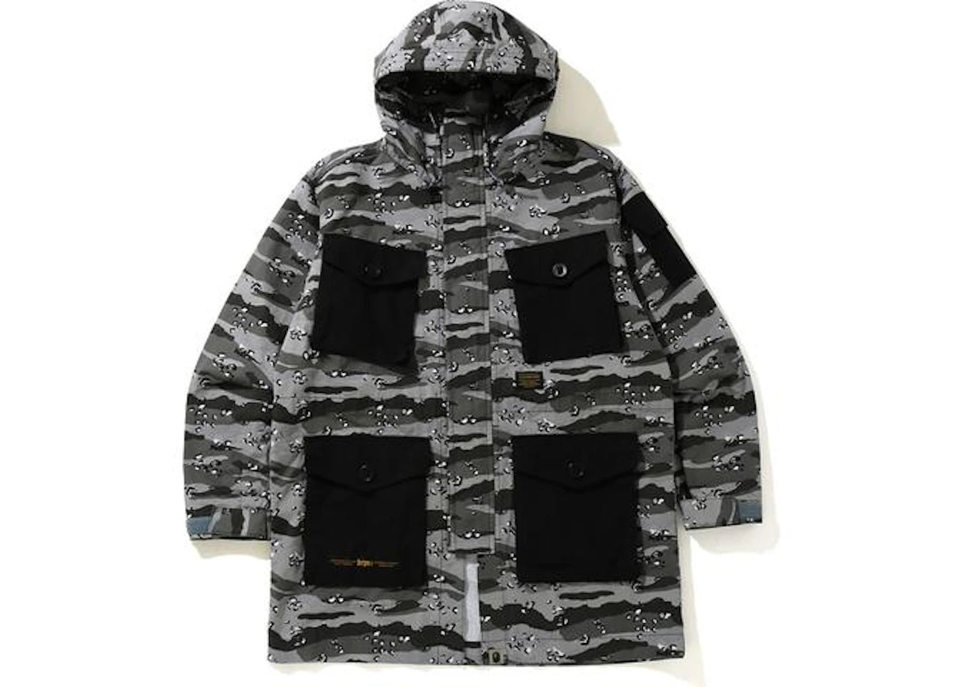 BAPE Desert Camo Loose Fit Military Jacket Black