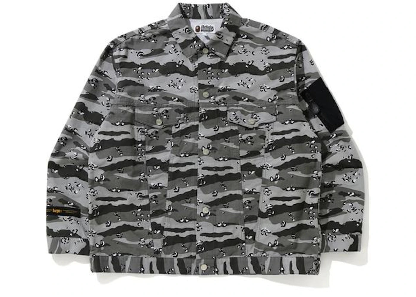 BAPE Desert Camo Loose Fit Trucker Jacket Black