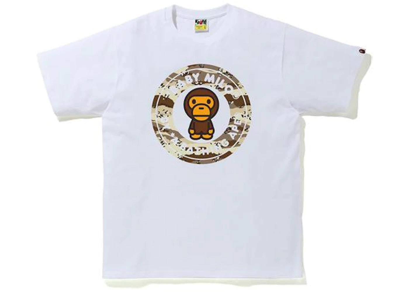 BAPE Desert Camo Milo Busy Works Tee White/Beige