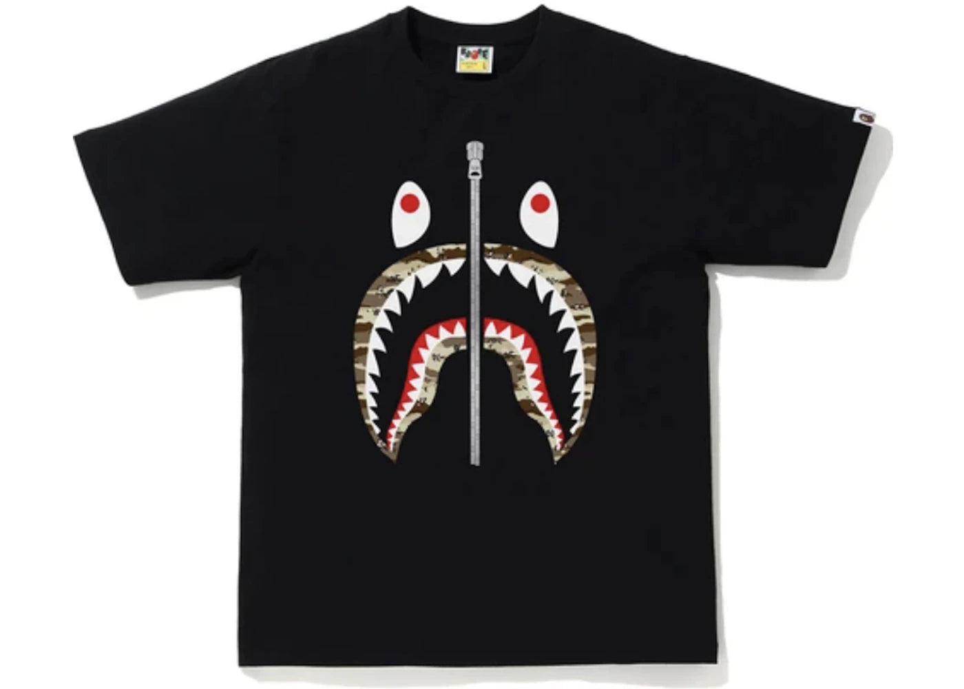 BAPE Desert Camo Shark Tee Black/Beige