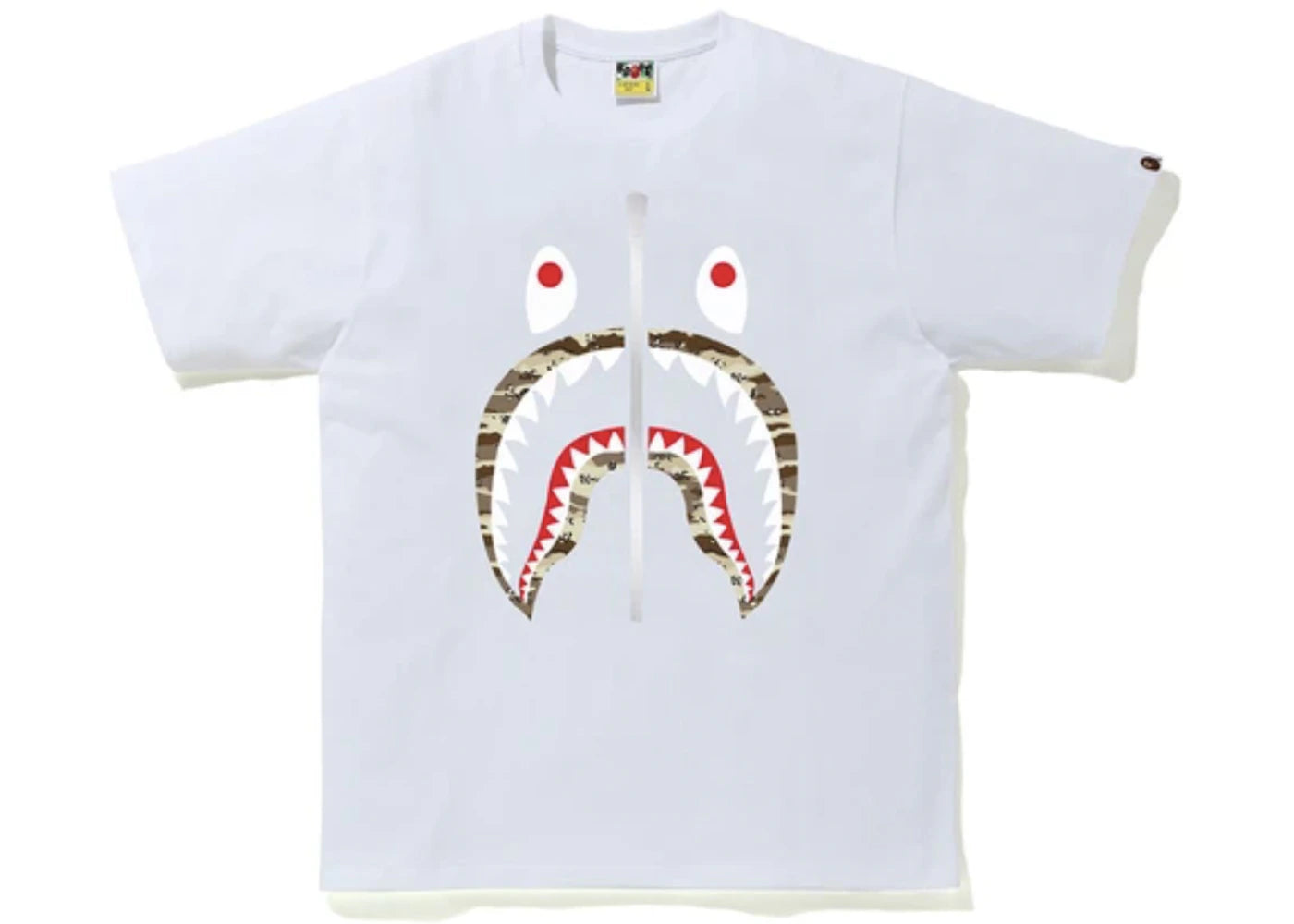 BAPE Desert Camo Shark Tee White/Beige