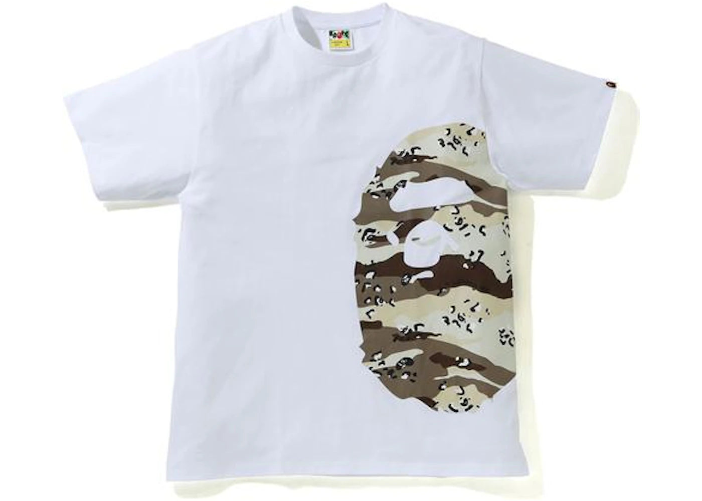 BAPE Desert Camo Side Big Ape Head Tee White/Beige