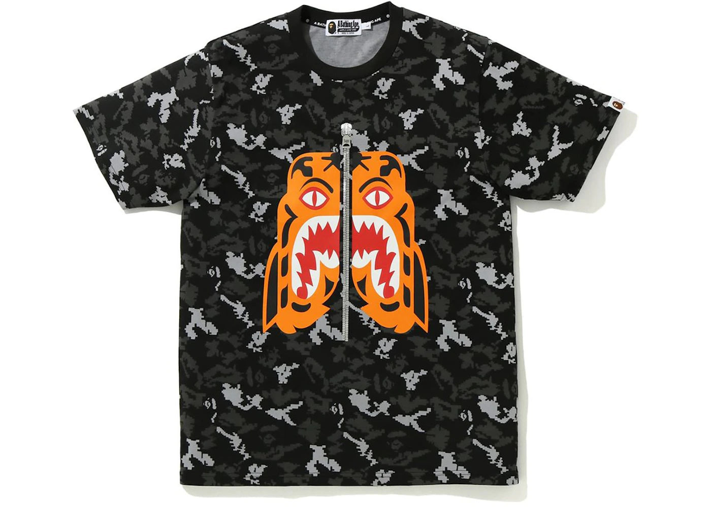 BAPE Digital Camo Tiger Tee Black