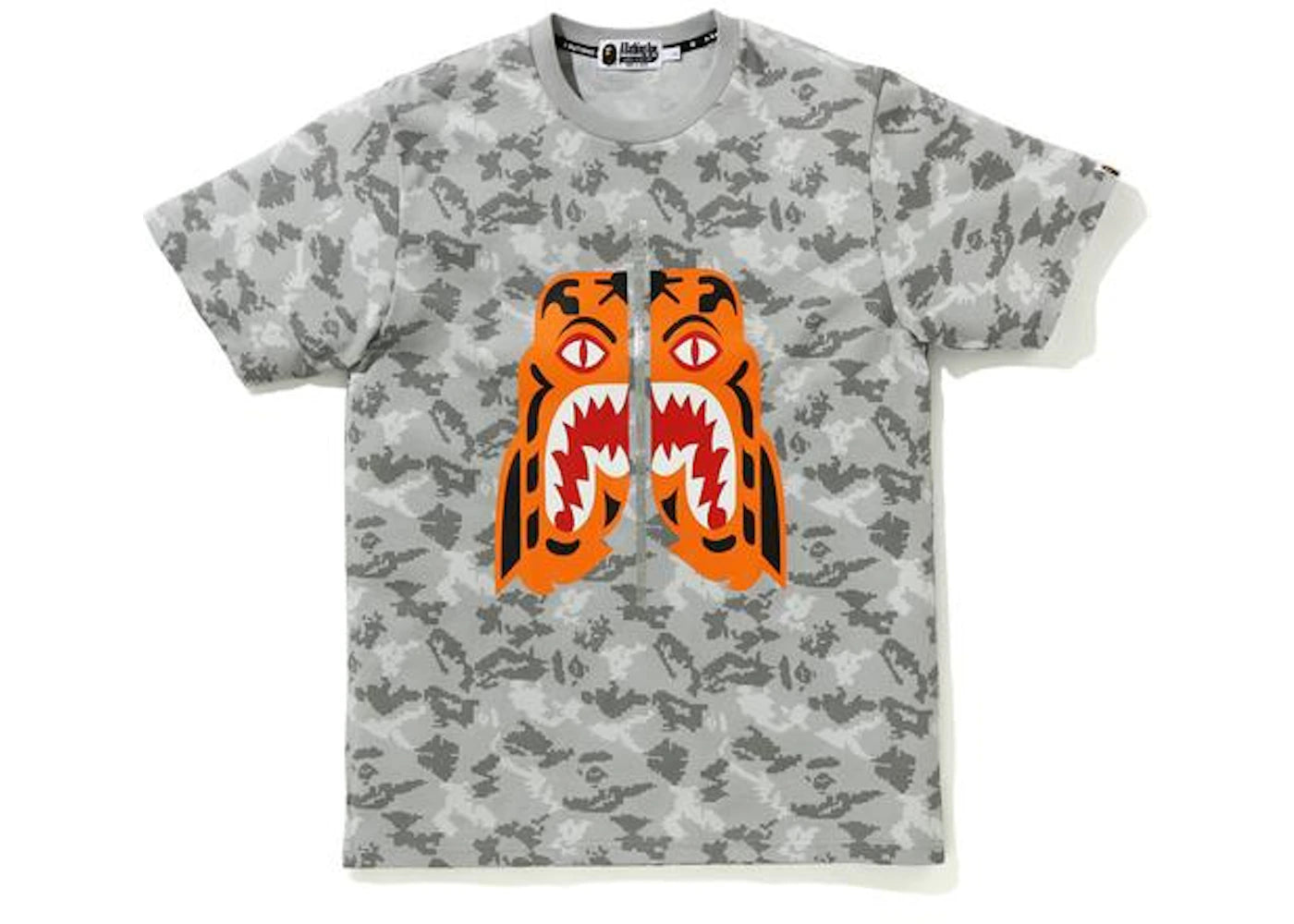 BAPE Digital Camo Tiger Tee Gray