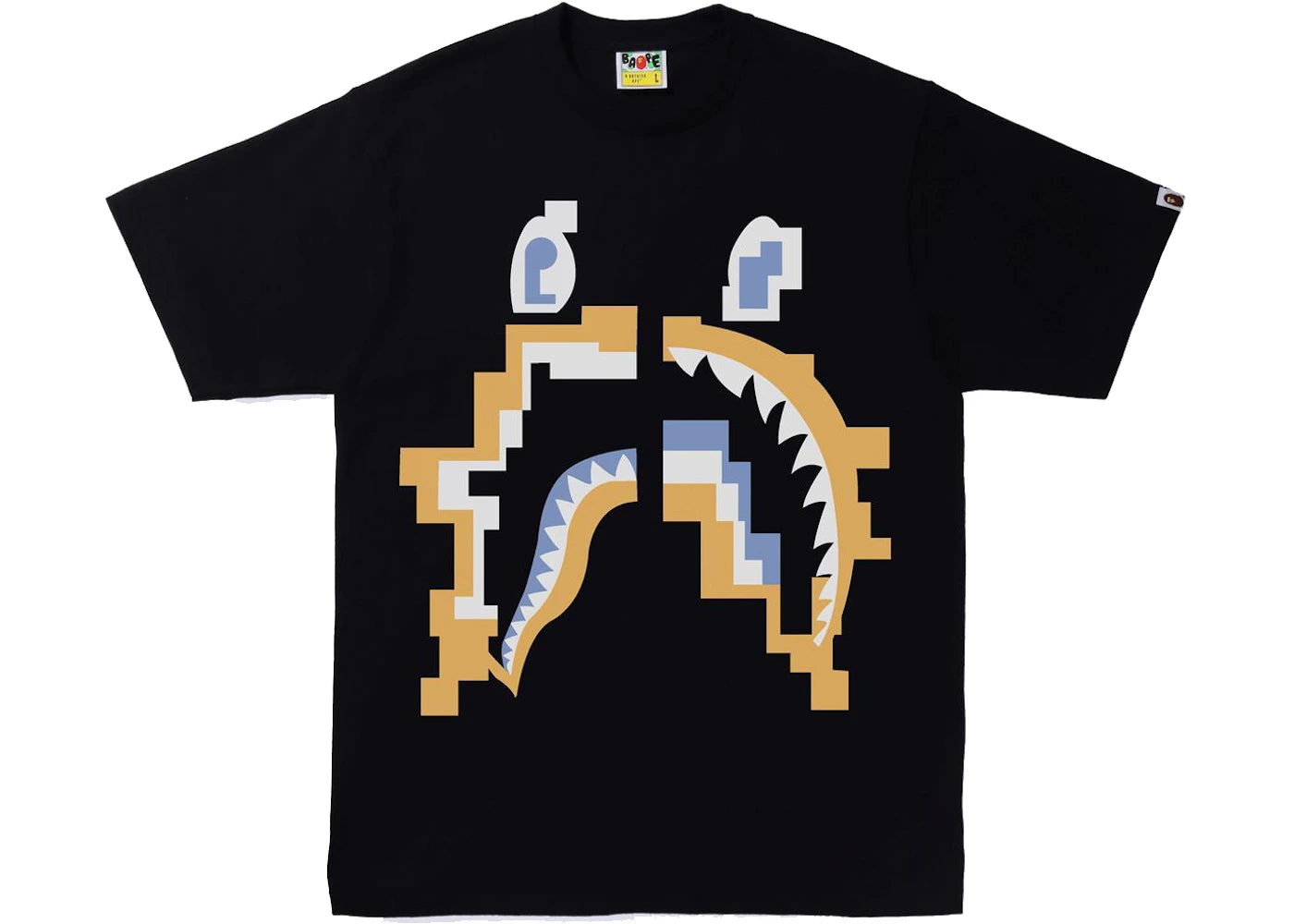 BAPE Digital Shark Tee Black