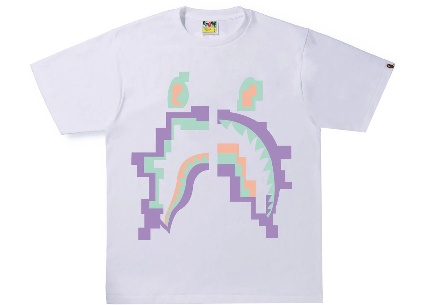 BAPE Digital Shark Tee White