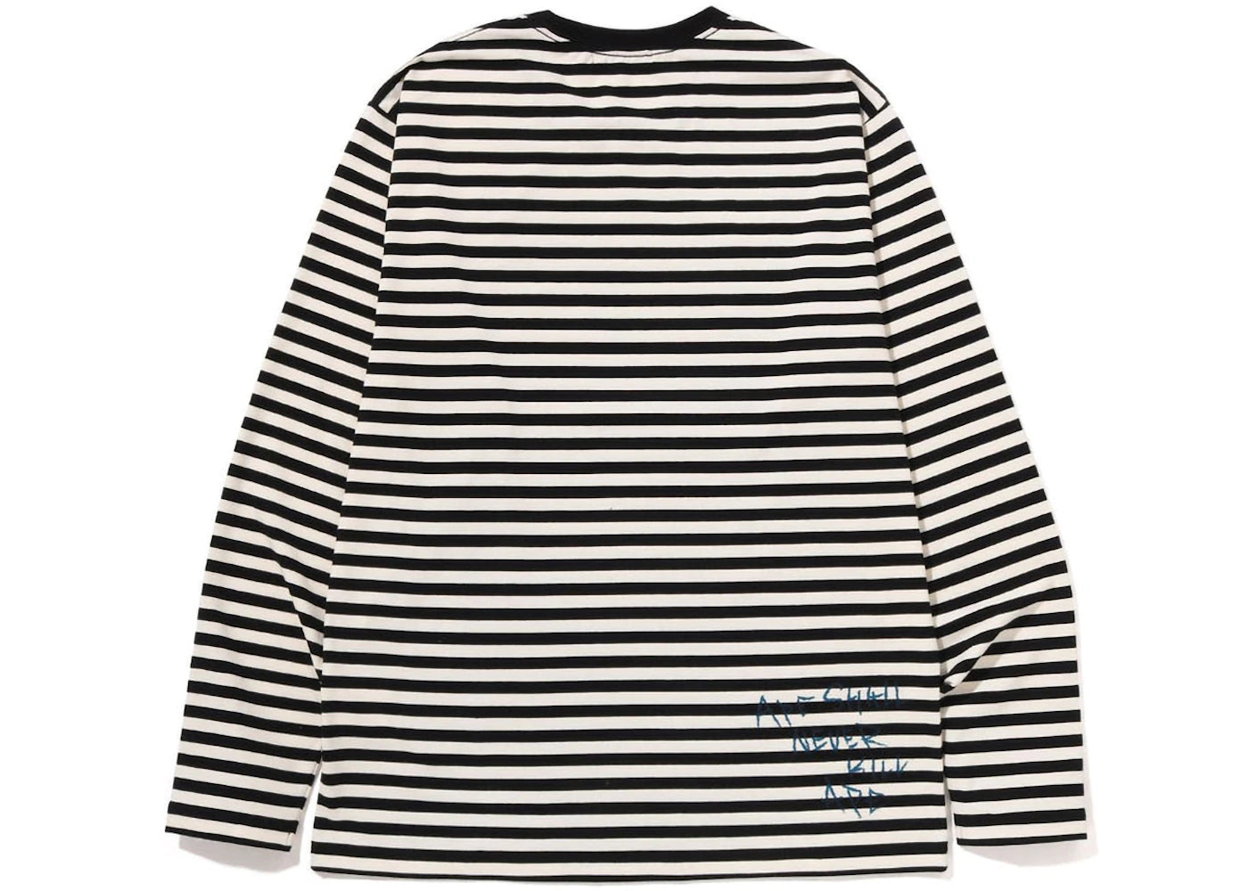 BAPE Discharge College Hoop L/S Tee White