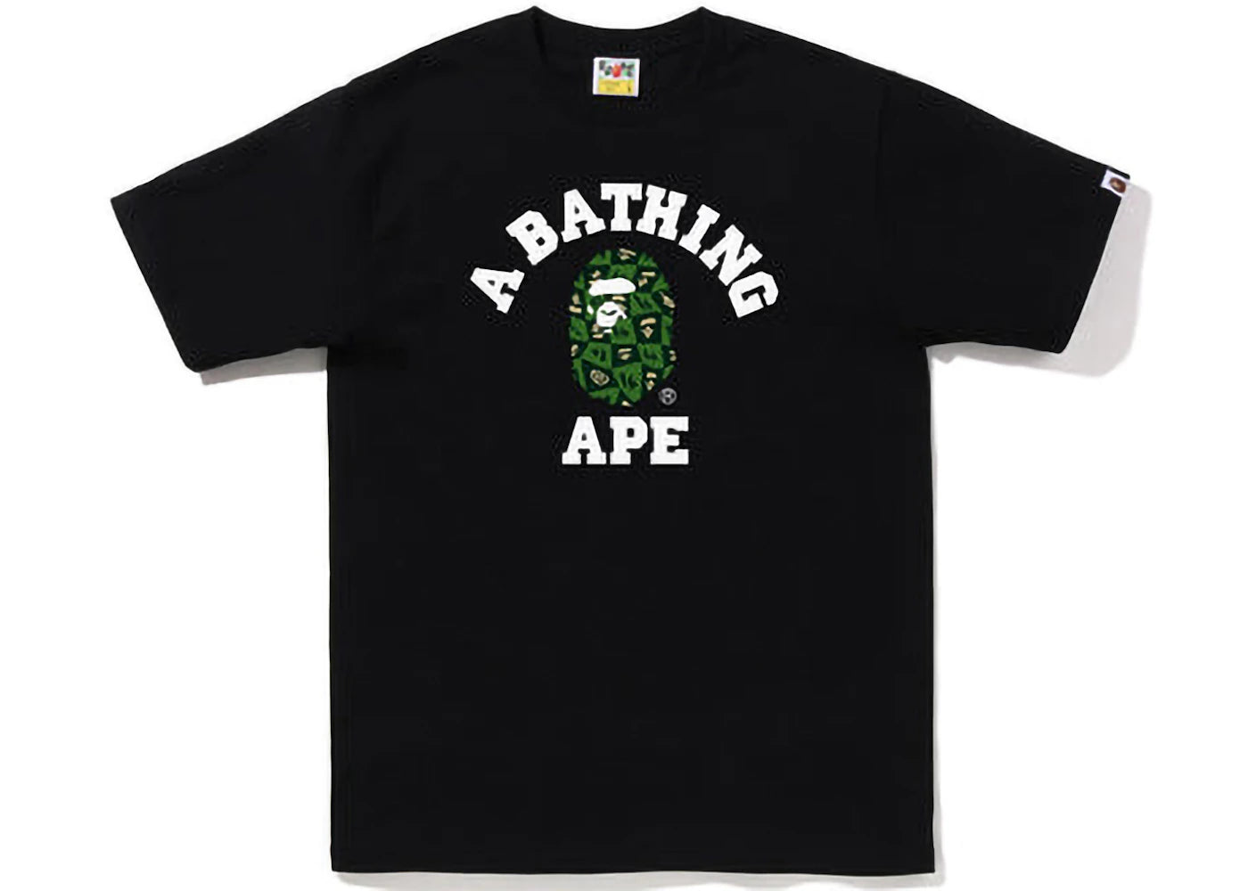 BAPE Distortion College Tee Black Green