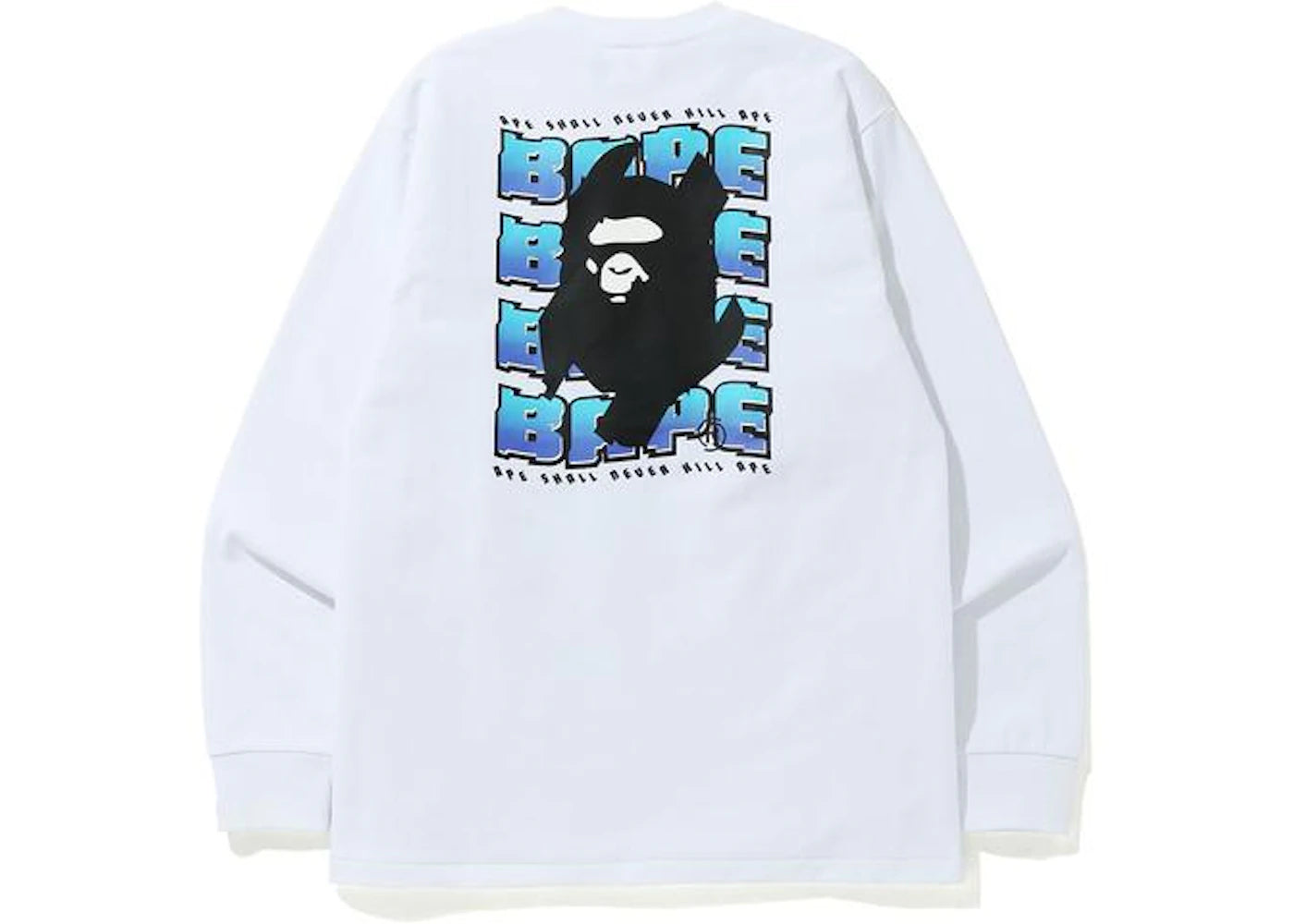 BAPE Distortion L/S Tee White