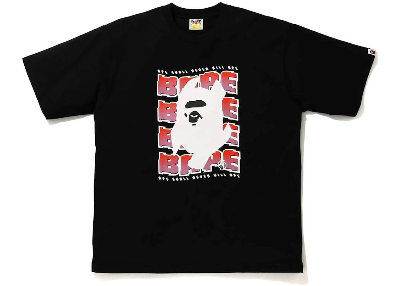 BAPE Distortion Relaxed Tee Black