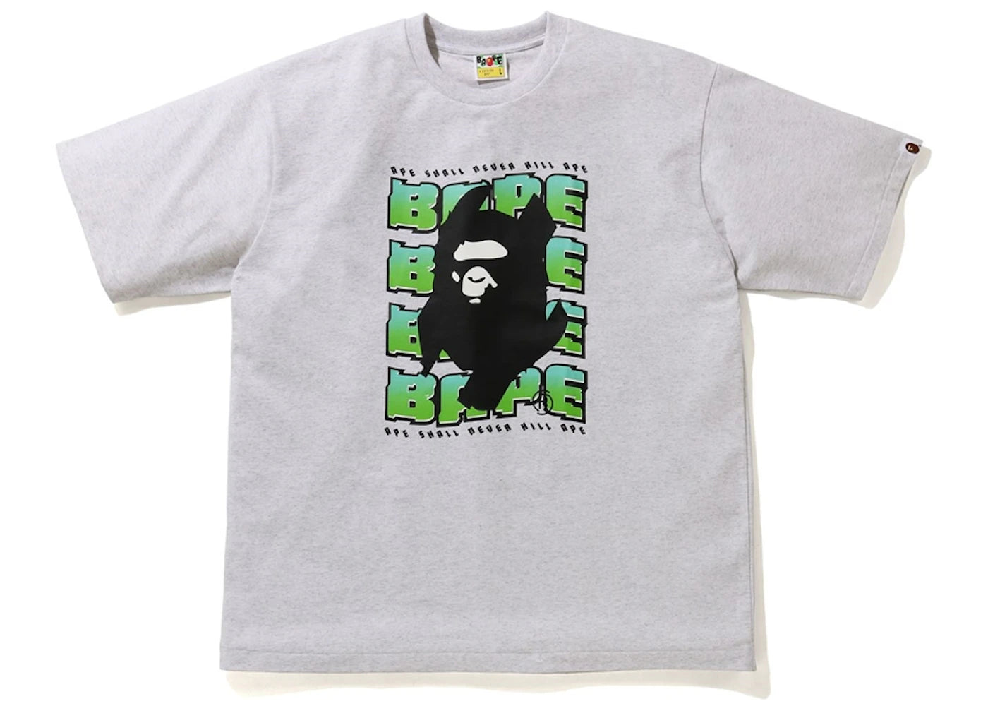 BAPE Distortion Relaxed Tee Gray