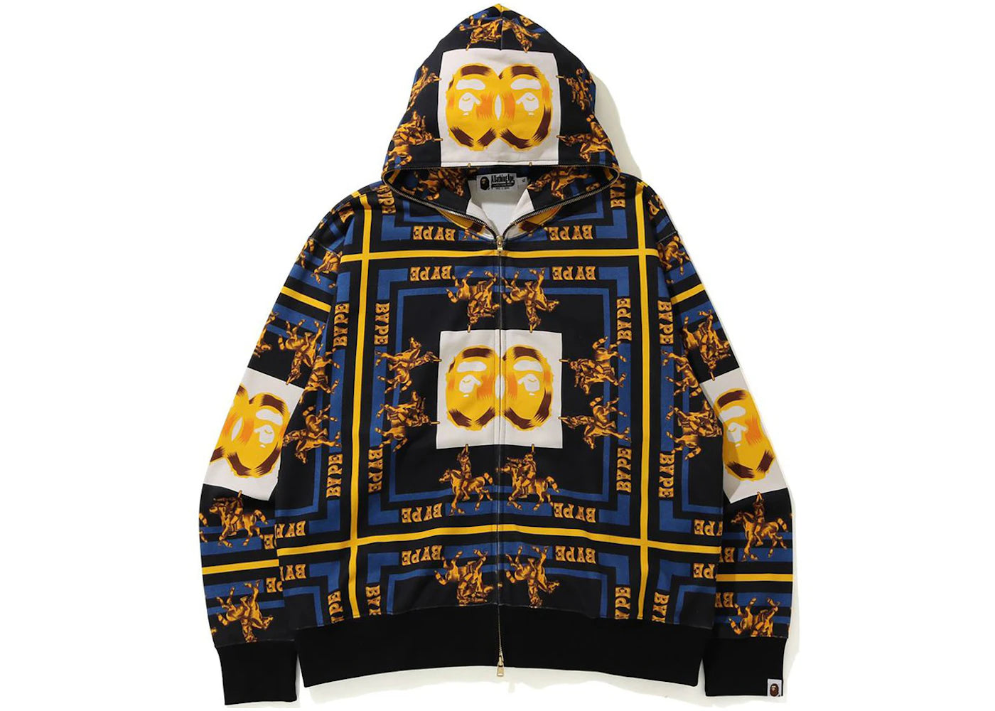 BAPE Double Ape Head Relaxed Full Zip Hoodie Black