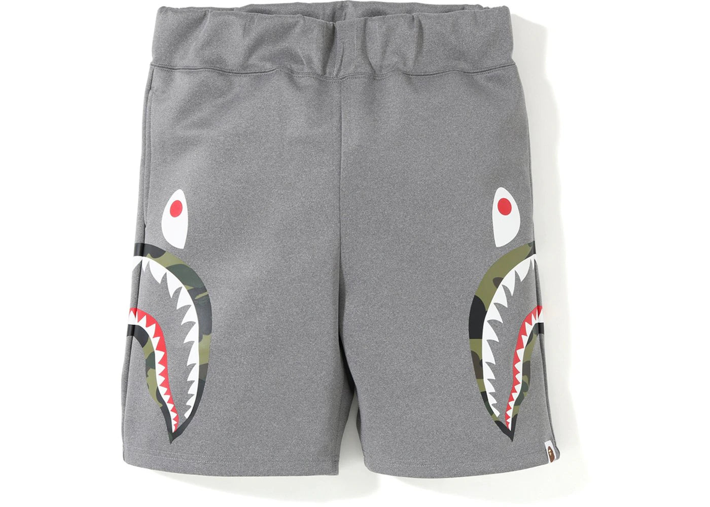 BAPE Double Knit Side Shark Shorts Grey