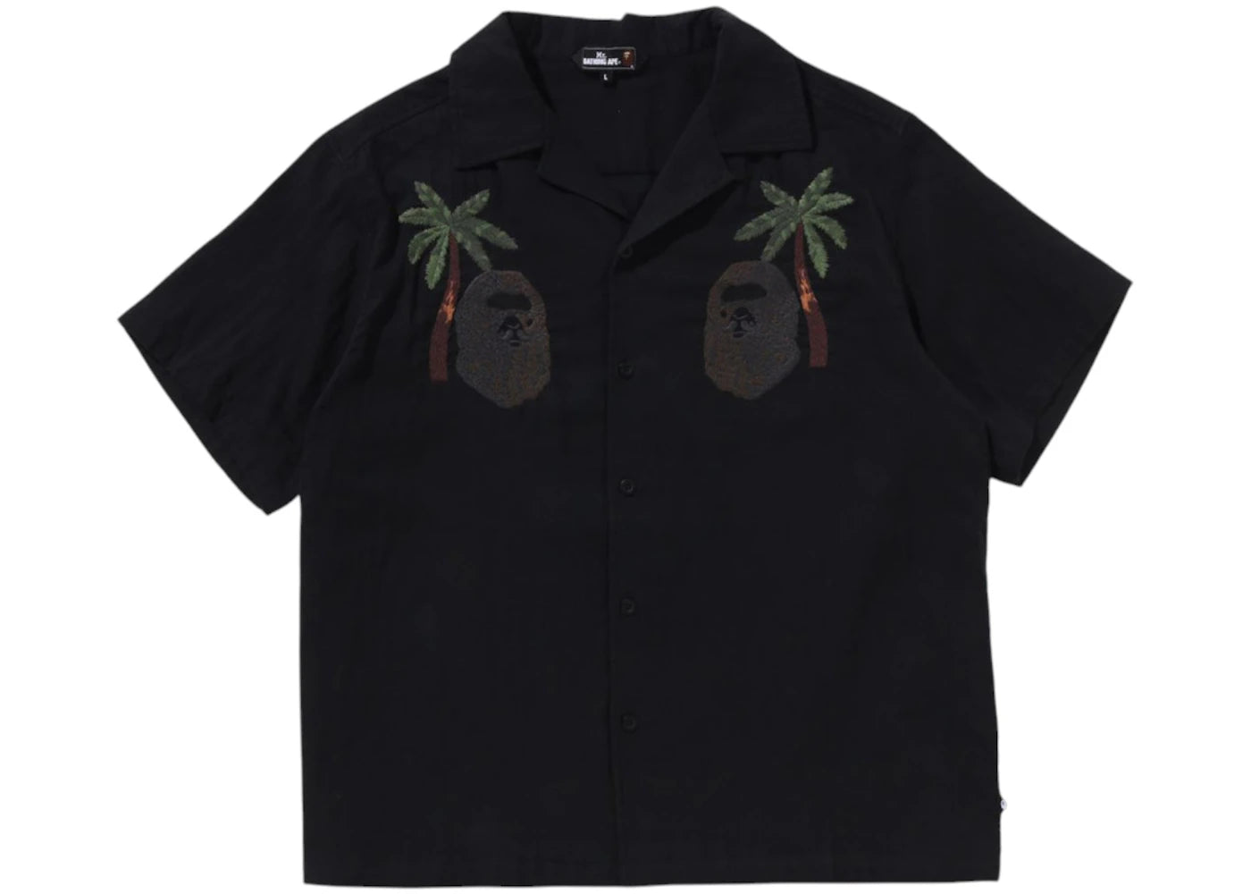 BAPE Embroidered Casual S/S Shirt Black