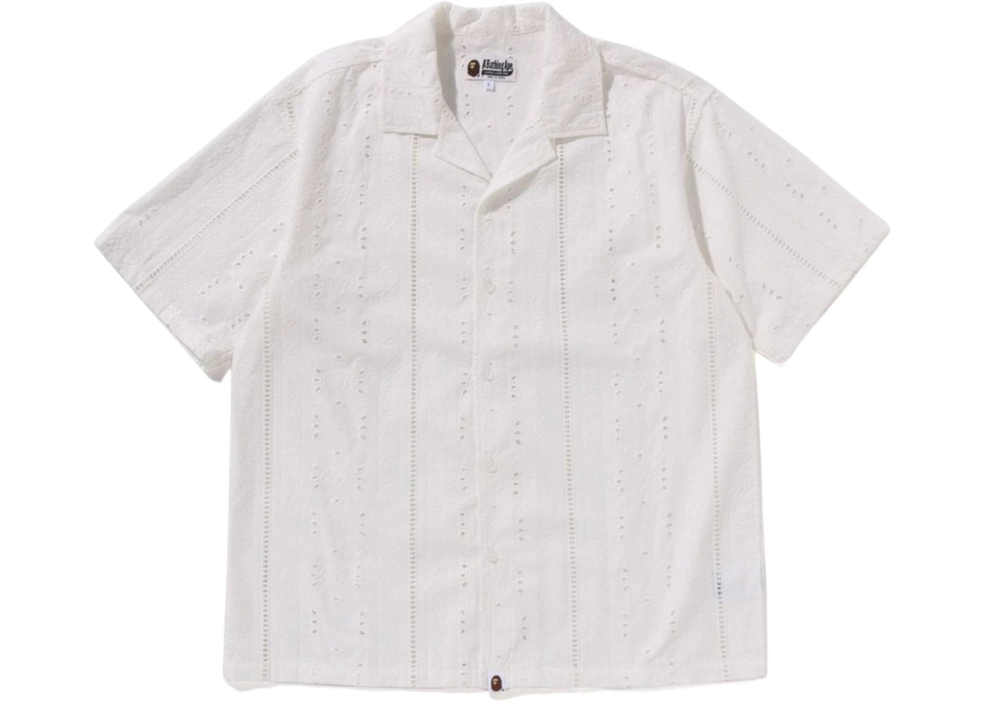 BAPE Embroidery Open Collar S/S Shirt Ivory