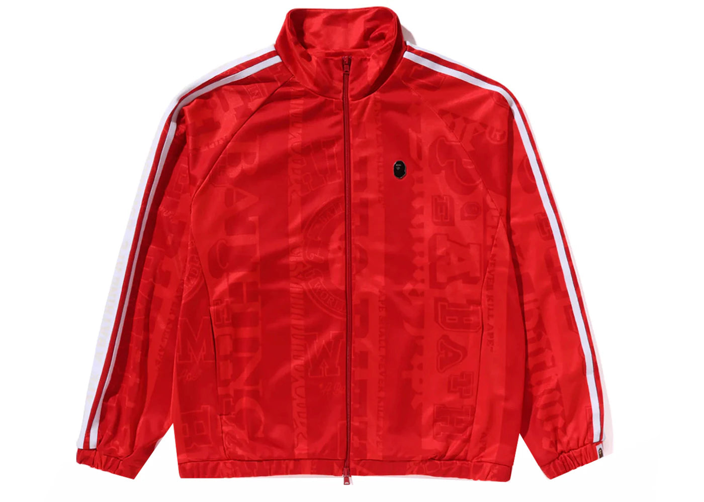 BAPE Fans Scarf Track Jacket Red
