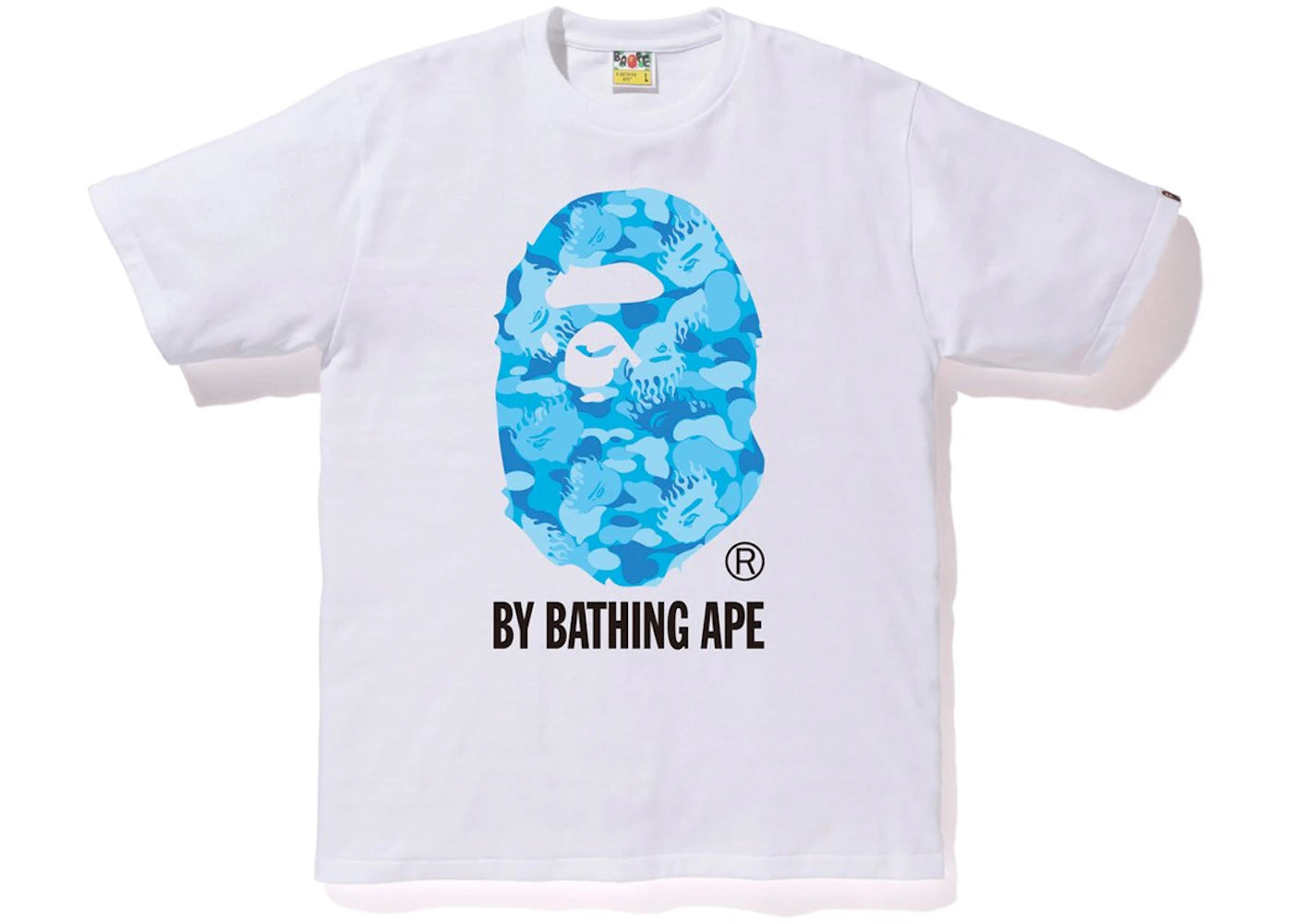 BAPE Fire Camo By Bathing Tee White/Blue