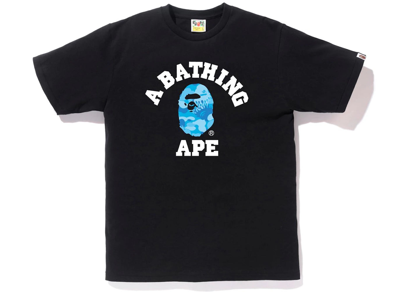 BAPE Fire Camo College Tee Black/Blue