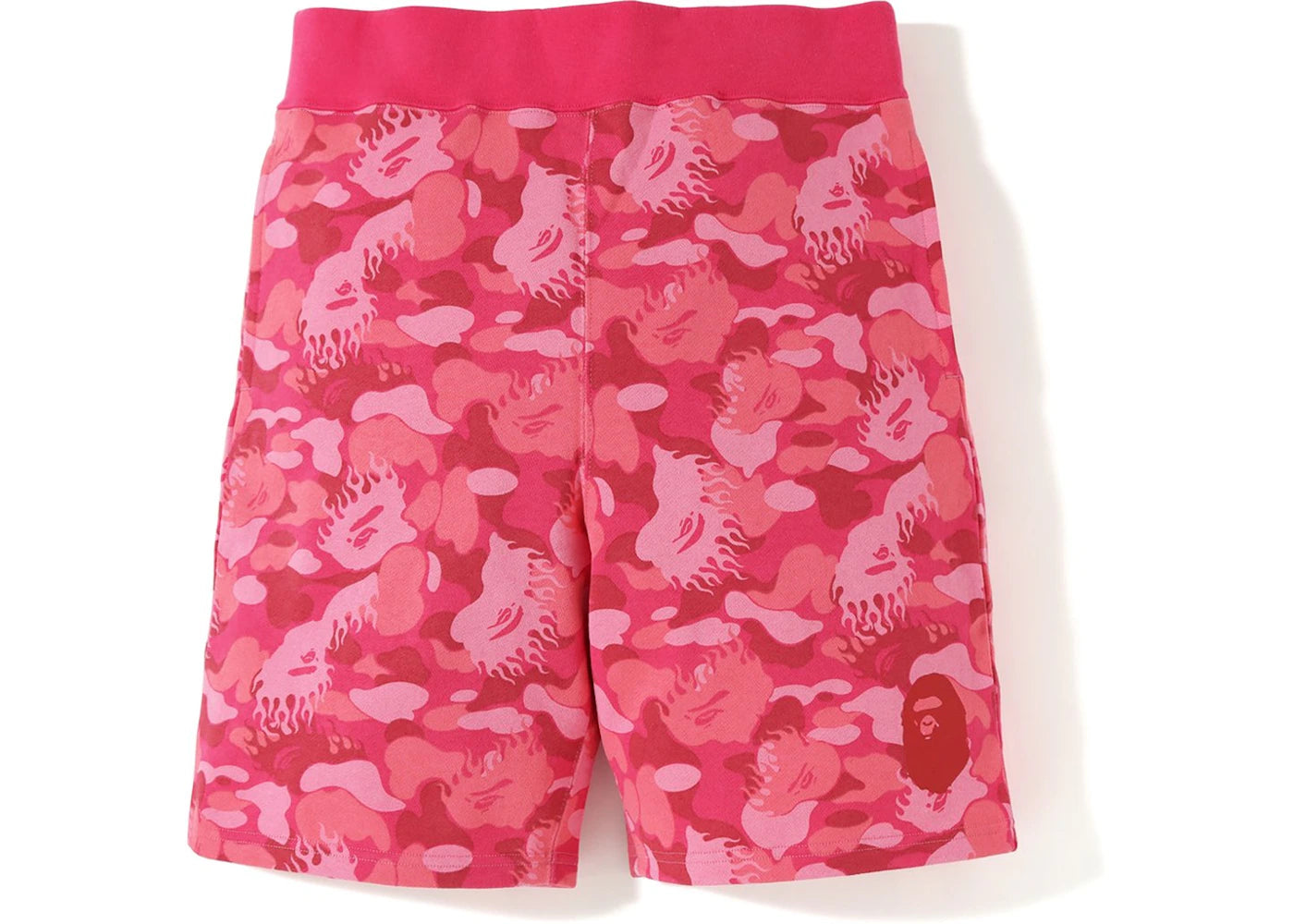 BAPE Fire Camo Sweat Shorts Pink