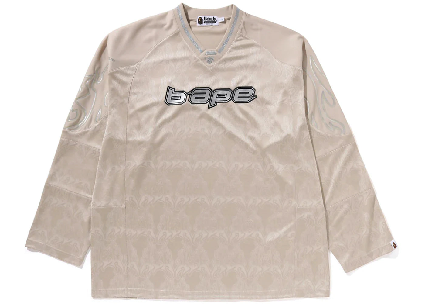 BAPE Flame Football Jersey Beige