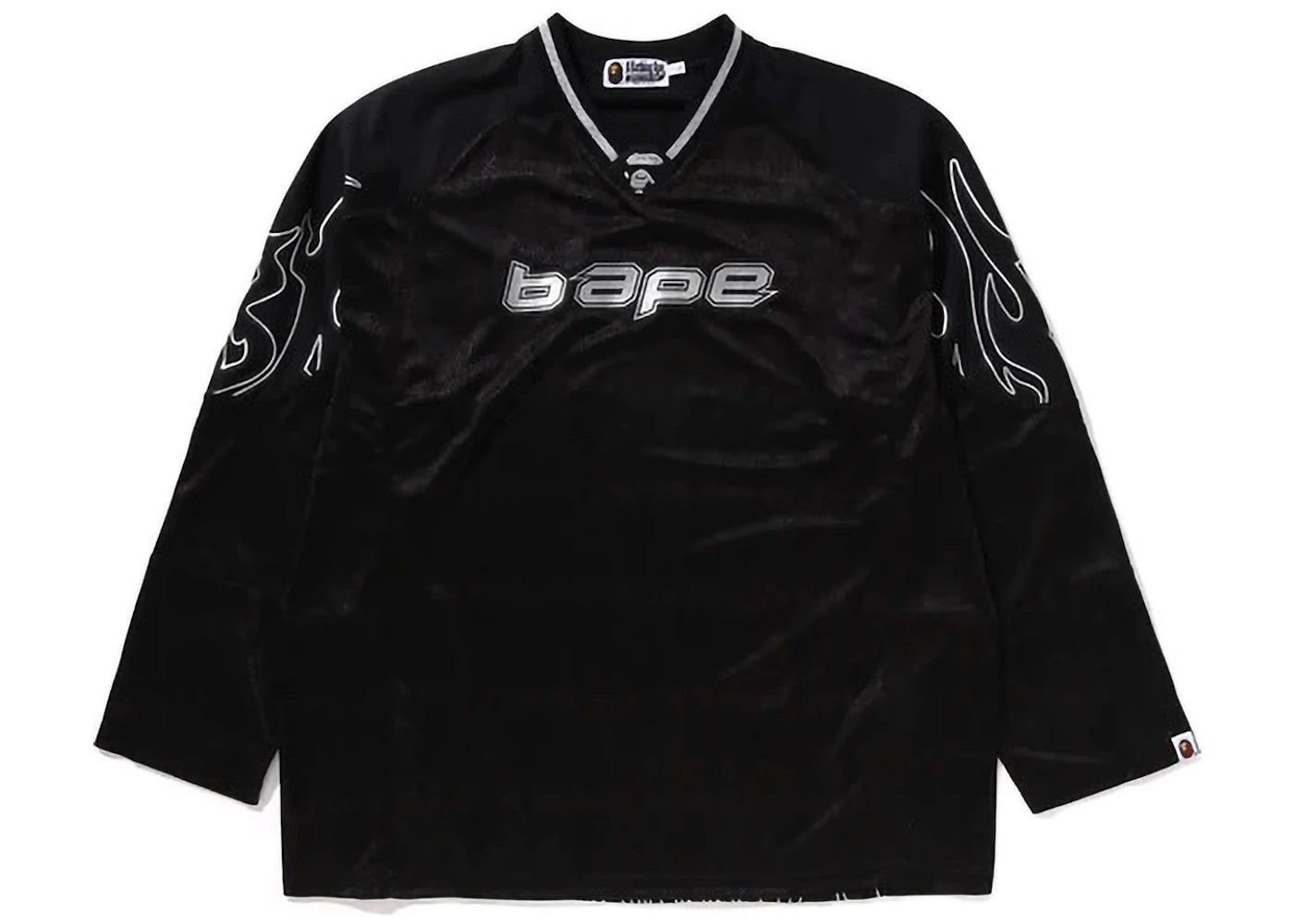 BAPE Flame Football Jersey Black