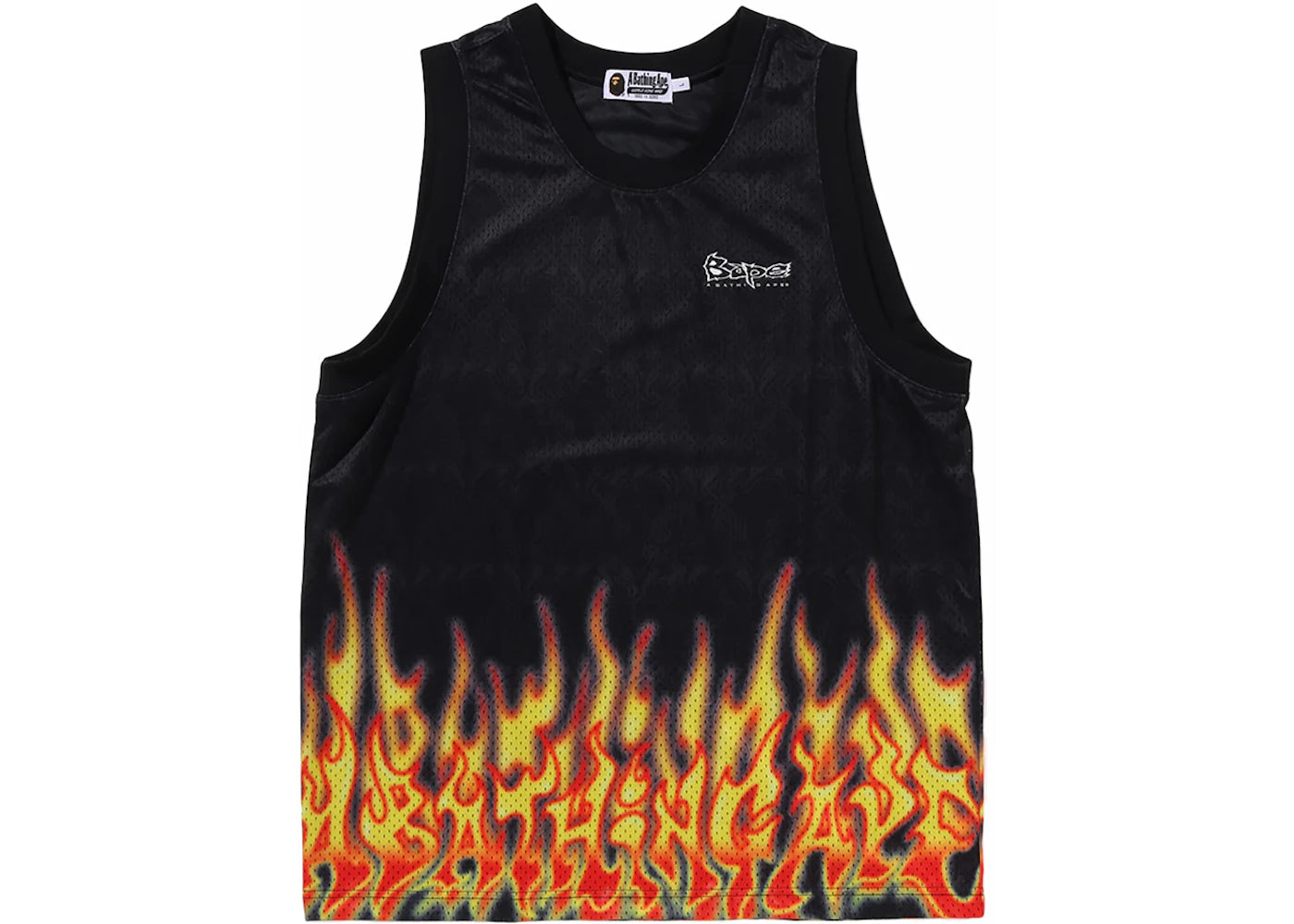 BAPE Flame Mesh Vest Black