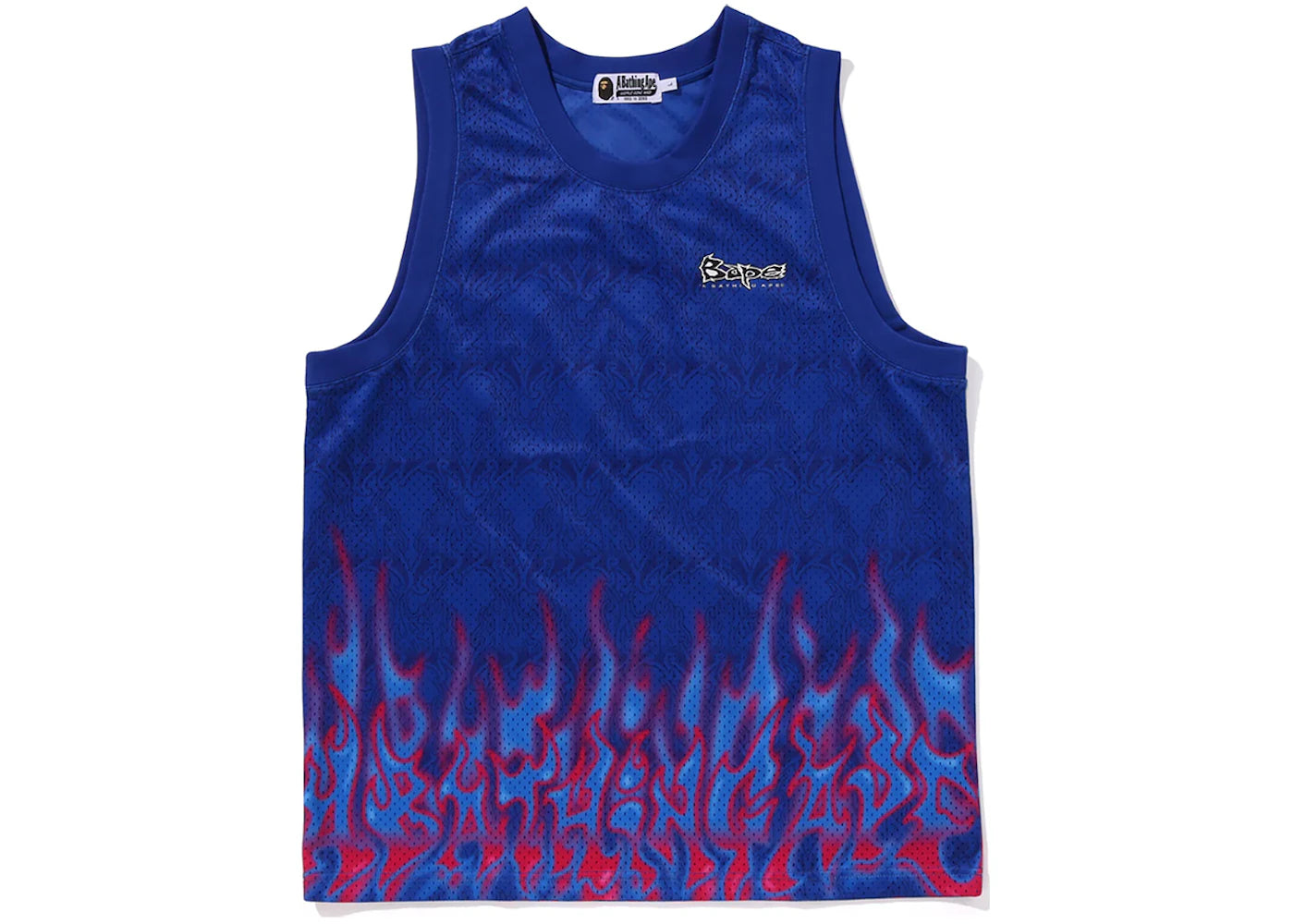 BAPE Flame Mesh Vest Blue