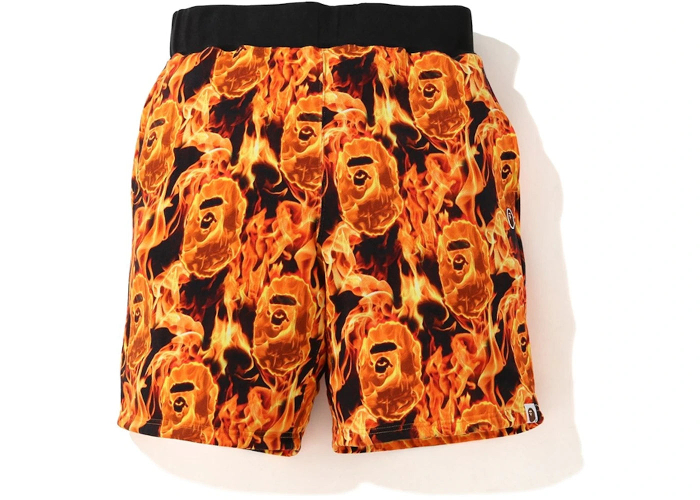 BAPE Flame Wide Sweatshort Orange