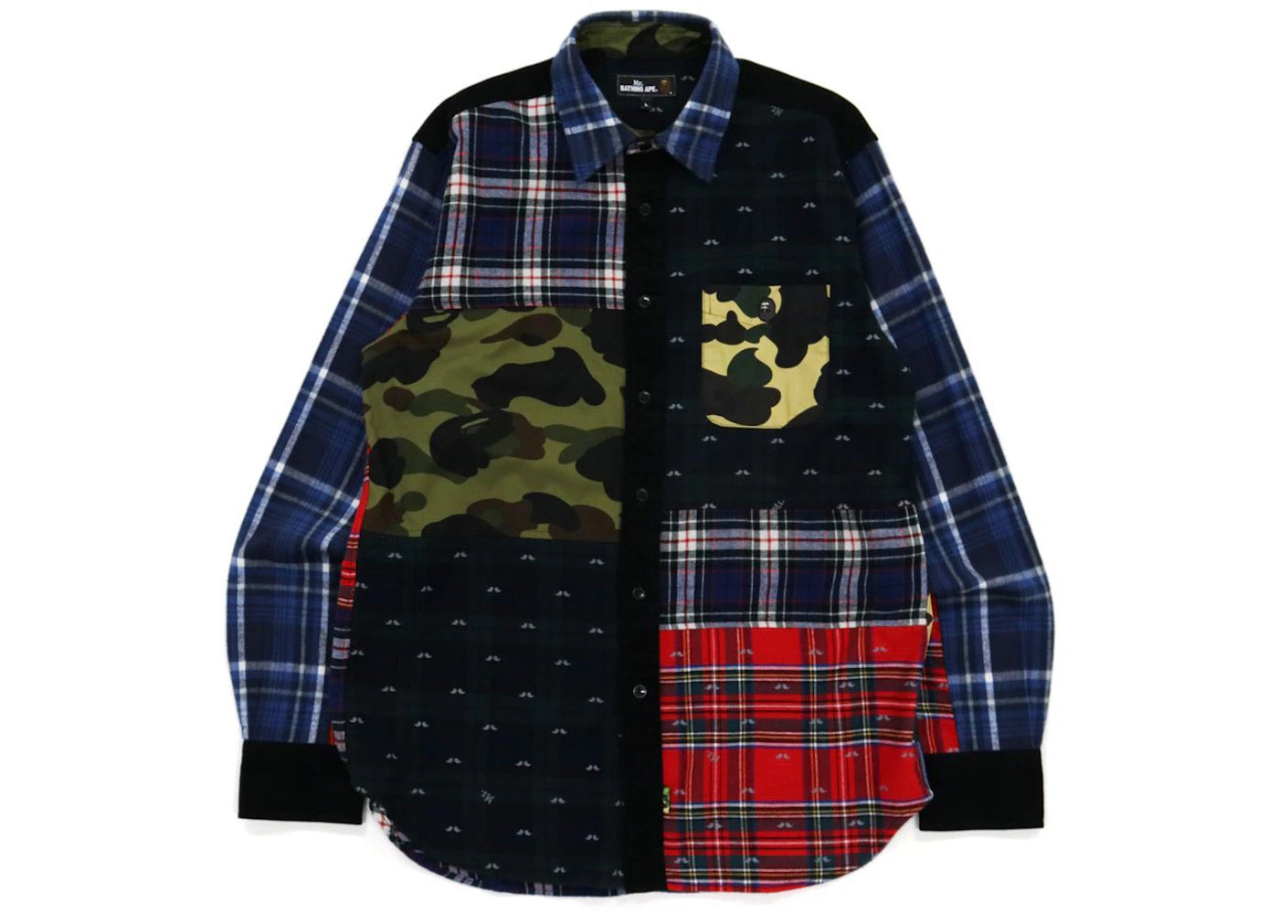 BAPE Flannel Check Multi Pattern Shirt Multi