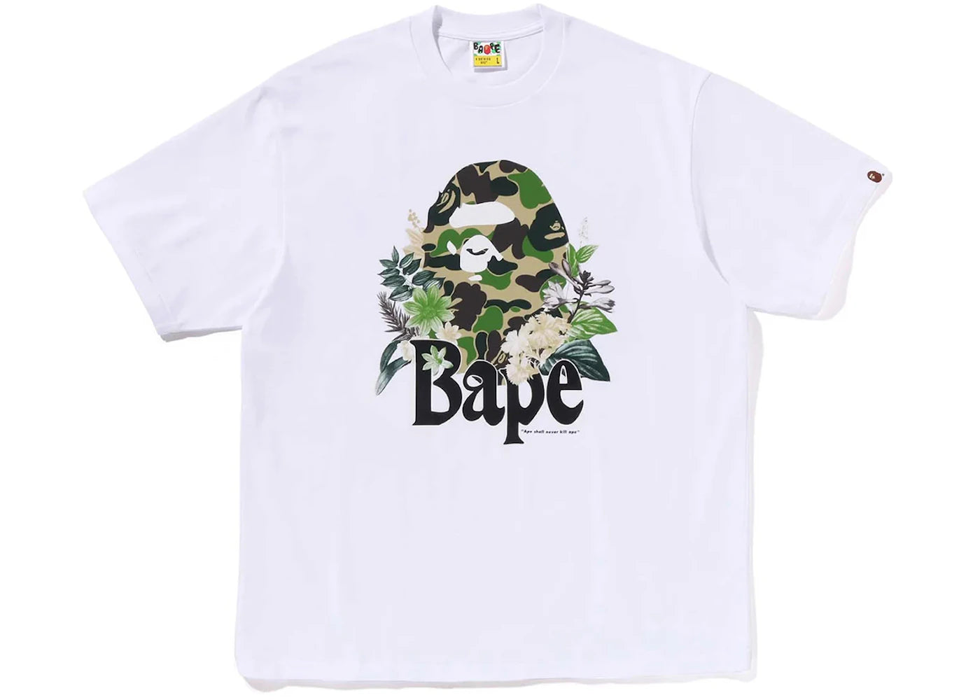 BAPE Flora Big Ape Head Relaxed Fit Tee White
