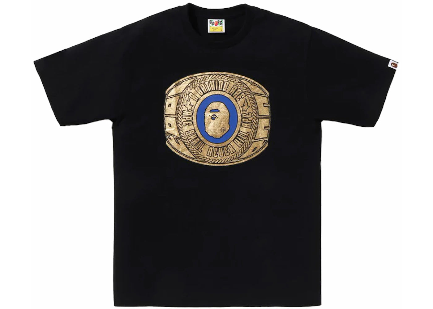 BAPE Foil Bape College Ring Tee Black