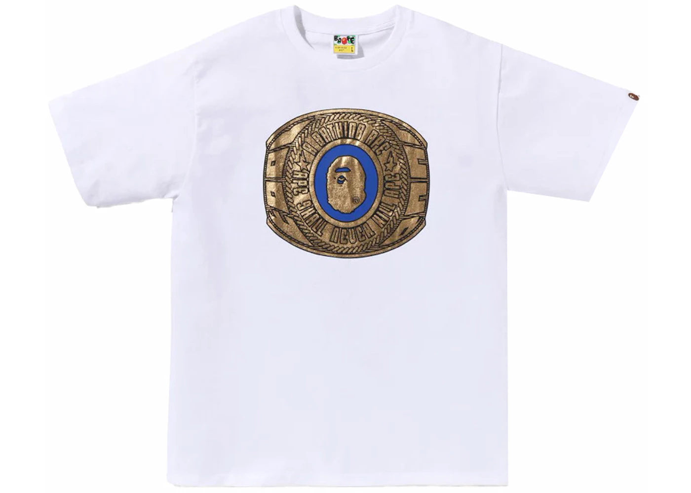 BAPE Foil Bape College Ring Tee White